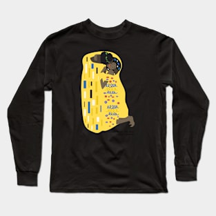 Gustav Klimt The Kiss Classical Art Memes Long Sleeve T-Shirt
